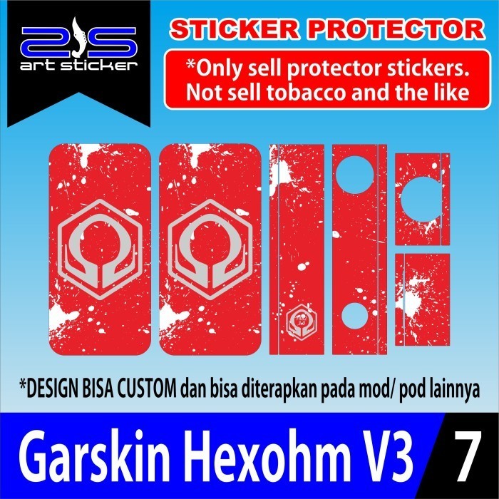 COD Hexohm V3 Suicide Black Splatter Red Stiker Skin Casing Bayar Ditempat Buy1get1free