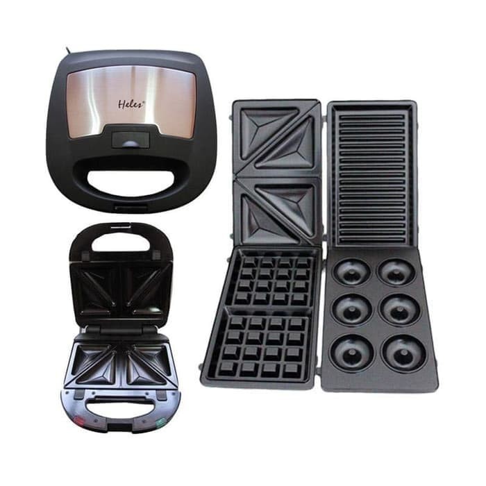 

PROMO PANGGANGAN ROTI DAGING DONAT WAFFLE 4 PLAT - HARNIC HELES HSM 029
