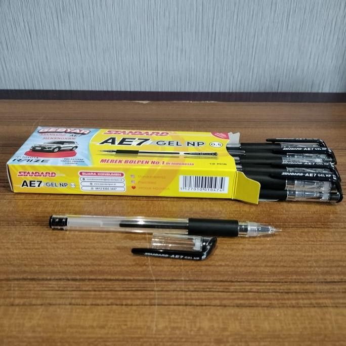 

^^^^^] Pulpen Standard AE-7 Gel NP 0,5mm Tinta Hitam (per 1 kotak)