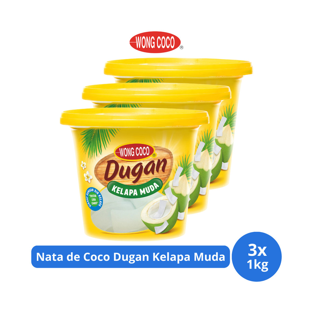 

Wong Coco Nata de Coco Dugan Kelapa Muda 1kg x 3 pcs