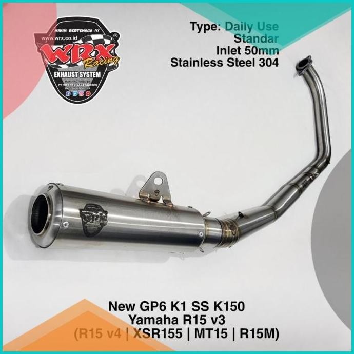 KNALPOT WRX NEW GP6 K1 K2 SS K150 R15 V3 11OKTZ4 perkakas