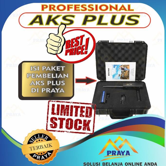 AKS PLUS PROFESSIONAL METAL DETECTOR detektor logam emas perak tembaga