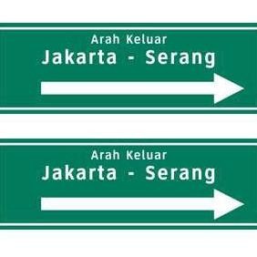 

Rambu Lalu Lintas Pesanan Khusus Jakarta-Serang. Ukuran 240x80cm.