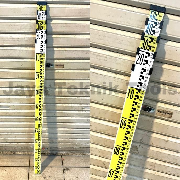 

Rambu Bak Ukur 5 meter Aluminium Box Level Staff Mistar Ukur