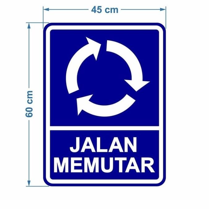 

Rambu Petunjuk Jalan Memutar 45cm x 60cm Plat Alumunium