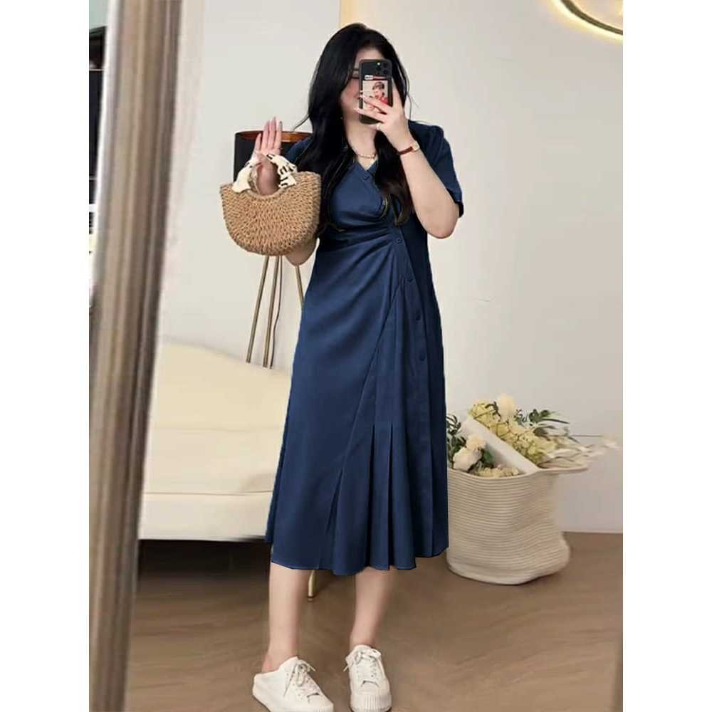 Dress Wanita Dewasa Baju Brokat Seragam Brismed Gaung Kondangan Pesta Pernikahan Natal Dreas Brukat 