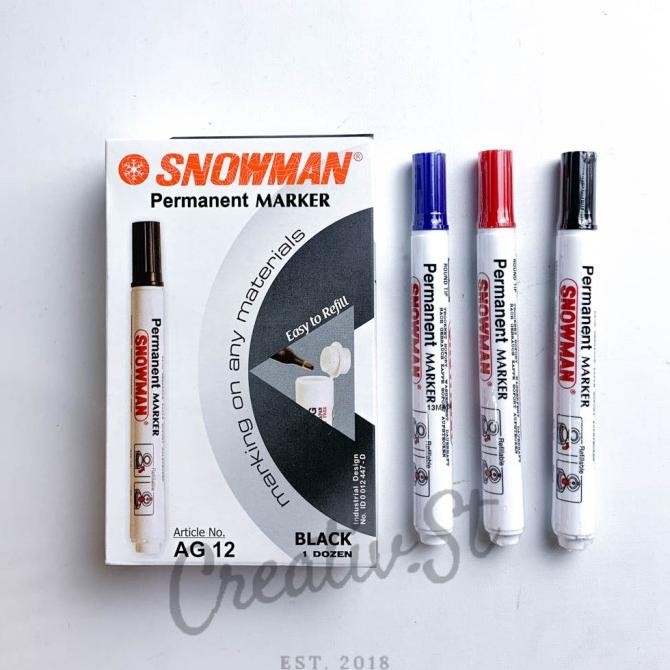 

TERBARU - Spidol Permanen / Permanen Marker Snowman AG-12