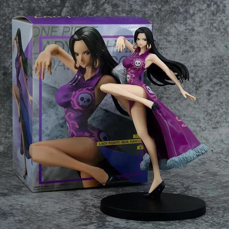 one piece adult anime figures toys gk snake princess boa hancock action figure 21cm sexy cheongsam g