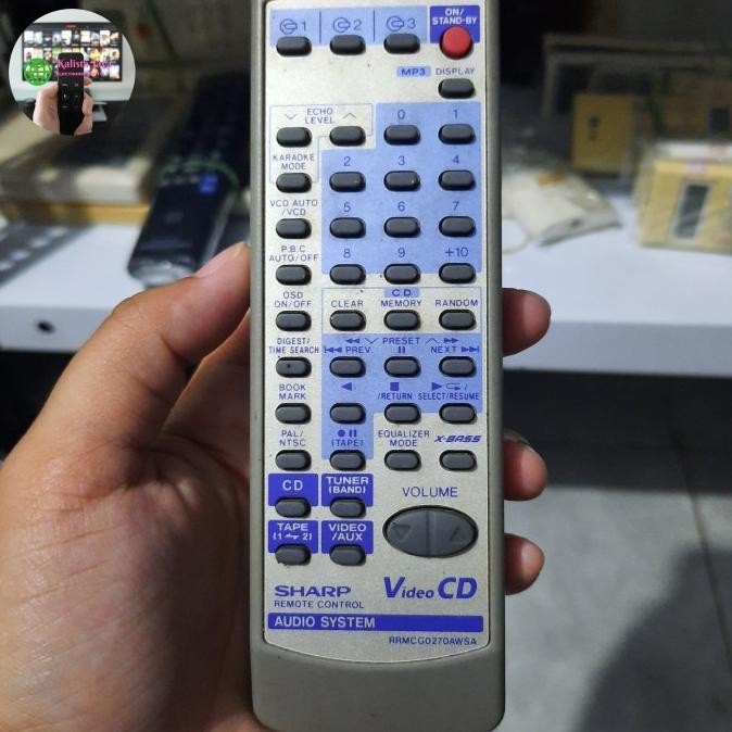 REMOTE REMOT VCD PLAYER SHARP RRMCG0270AWSA ORIGINAL ASLI  1911T