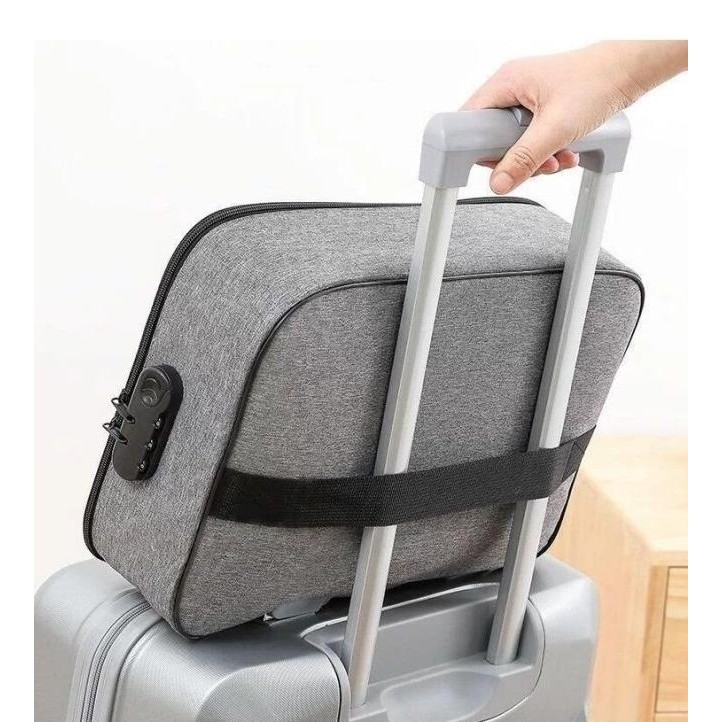

TAS DOKUMEN ANTI AIR STORAGE BOX FILE 3 DIGIT PASSWORD TRAVEL BAG LOCK