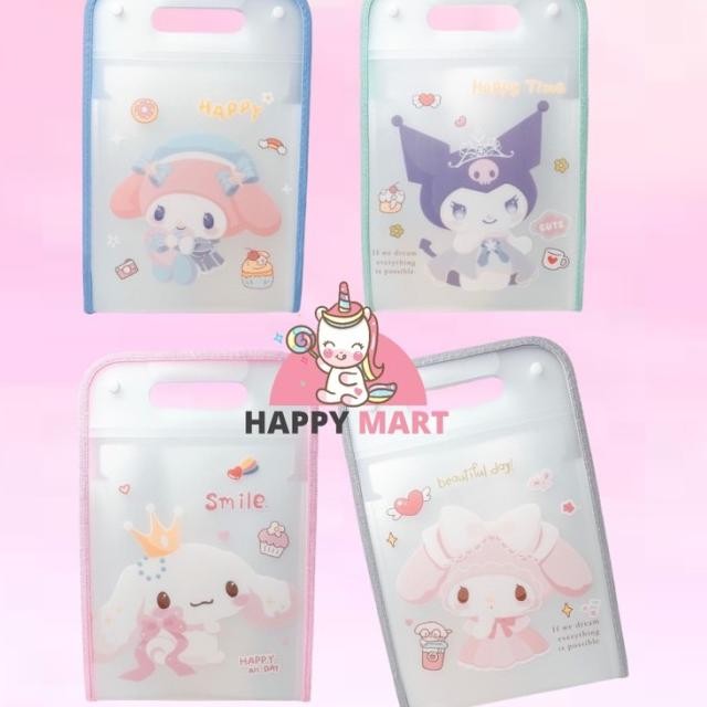 

READY!! MAP TAS DOKUMEN / ORGANIZER FILE BAG SANRIO KUROMI / MELODY /