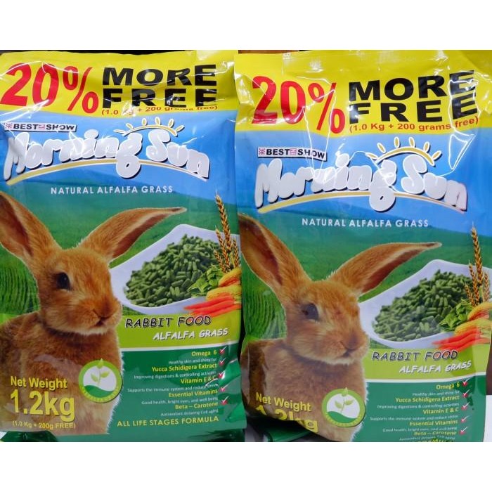 Morning Sun Alfalfa Grass 1,2 Kg / Makanan Kelinci /Pelet Kelinci