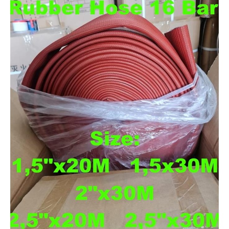 Fire Hose Rubber Selang Pemadam Karet Pemancar Size 1,5" 2" 2,5"