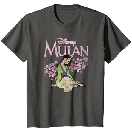 Disney Mulan Floral Blossom Mulan Poster T-Shirt |O6srwLa0|