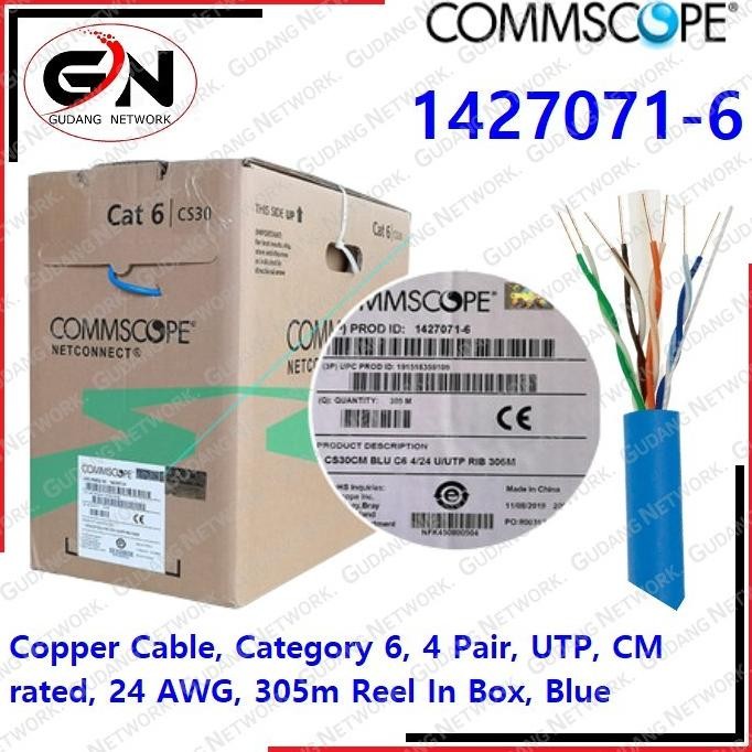 BEBAS ONGKIR - AMP KABEL UTP CAT 6 / Comscope UTP cat 6