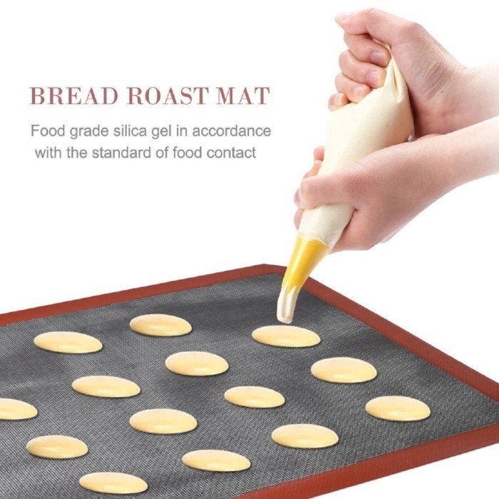 

Perforated Silicone Baking Sheet Baking Mat / Silmat Hitam 40x60cm