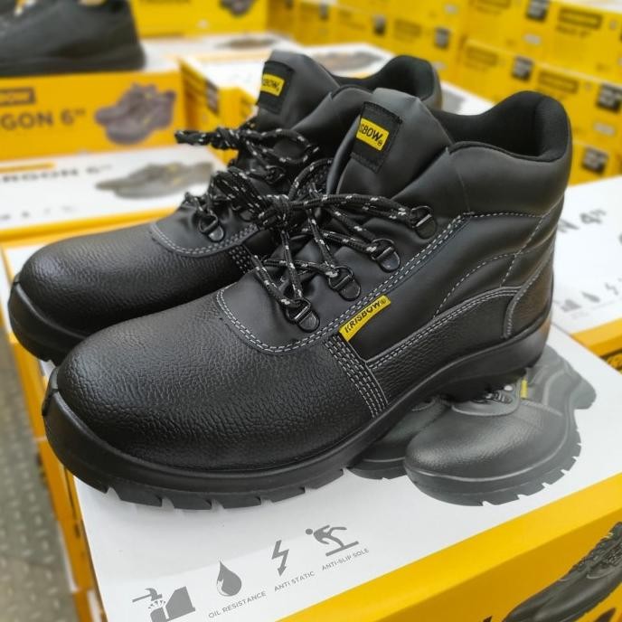 Sepatu safety Krisbow Arrow 6 inch - Hitam