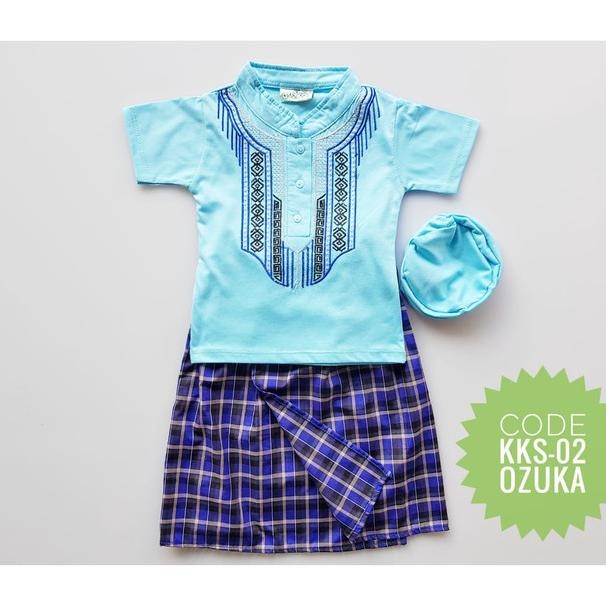 Sarung Instan Koko Free Peci Baju Anak Bayi Muslim Besar 1-2 Tahun