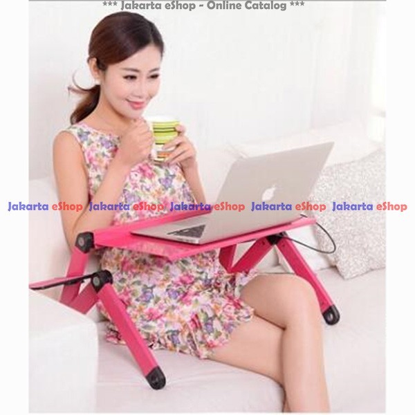 

terbaru meja laptop portable with cooler big fan