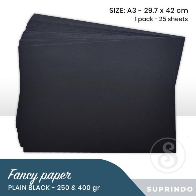 

Terlaris Fancy paper/Kertas Hitam Polos Tebal A3 SALE