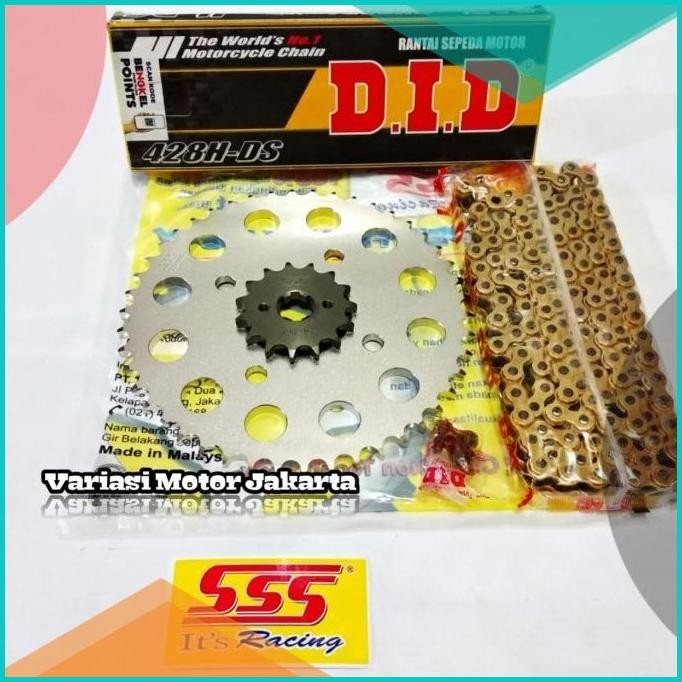 Gear Set SSS Sonic 150 CB150R CBR150 428 Ranti DID HDS 130L Gold 11OKT