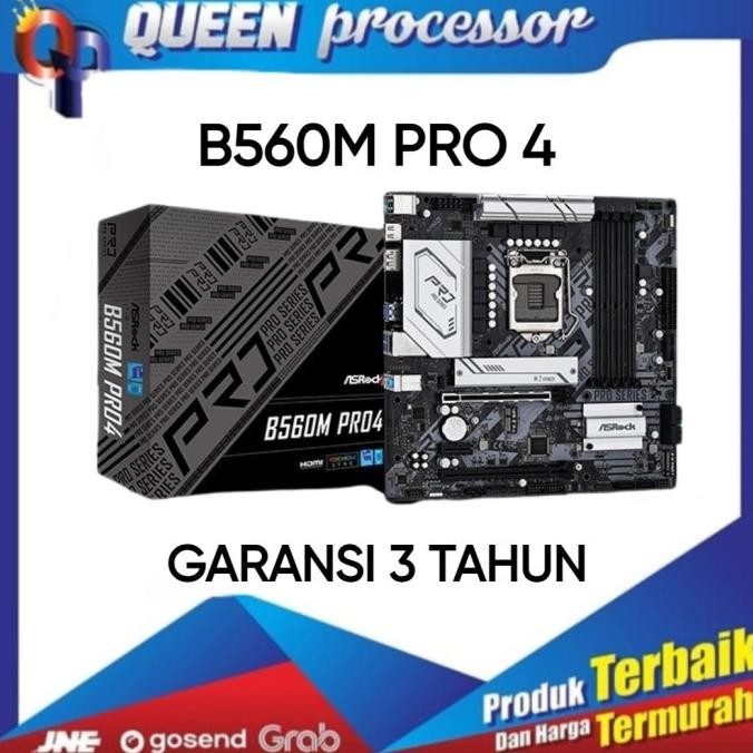 TERMURAH - ASROCK B560M PRO4 (LGA1200, B560, DDR4) GARANSI 3 TAHUN