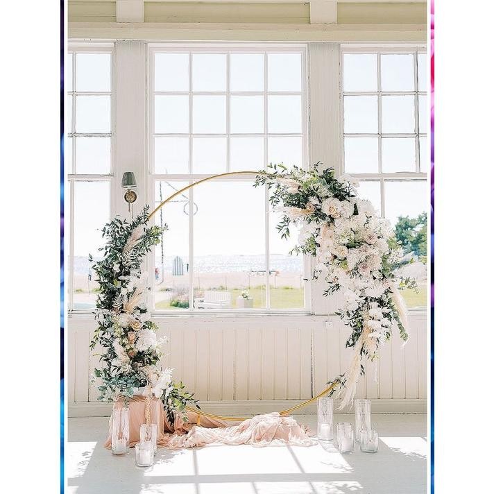 DEKORASI LAMARAN DAN PERNIKAHAN SIMPLE ELEGANT MODEL LINGKARAN