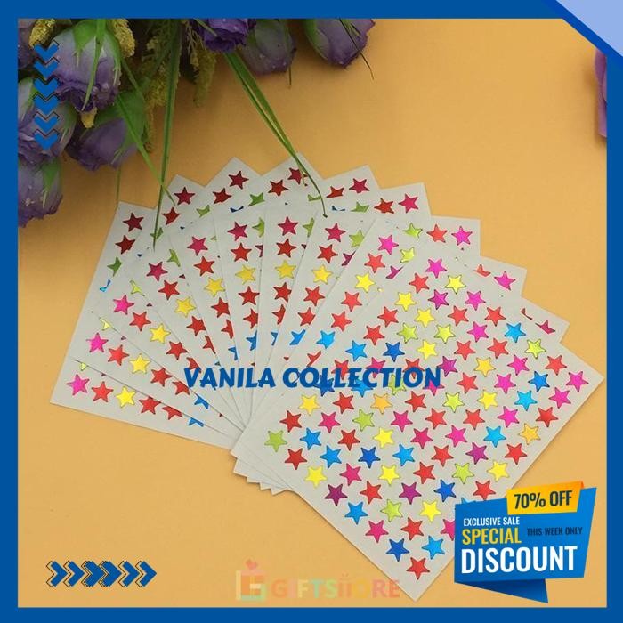 

10 LEMBAR STICKER BINTANG REWARD STICKER GLITTER WARNA-WARNI UNTUK GURU IBU MEMUJI DAN MENDORONG ANAK-ANAK-GS DISUKAI BANYAK ORANG