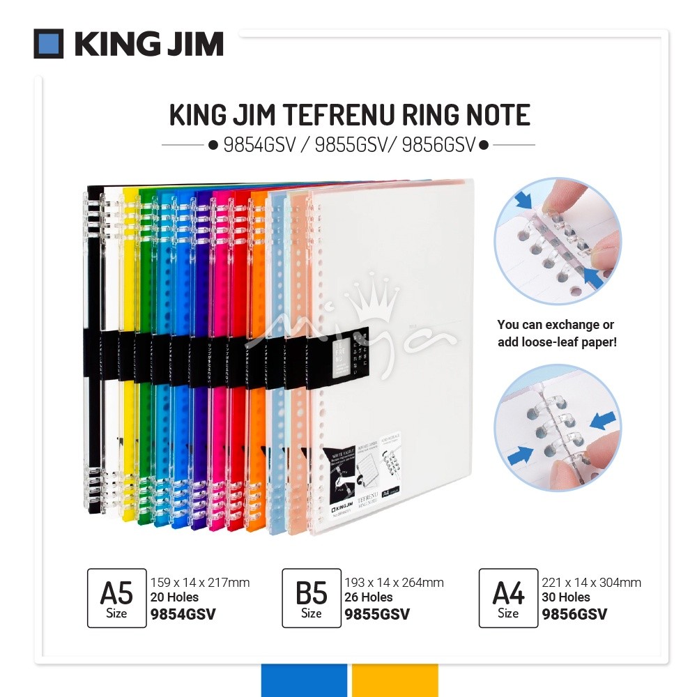 

KING JIM TEFRENU RING NOTE BINDER NOTEBOOK - A5 / B5 / A4 |jRiVWNFi|