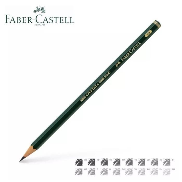 

Pensil Kayu Faber-Castell 9000 - 2B Murah / Wooden Pencil [Isi 12]