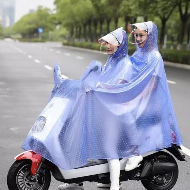 Jas Hujan Ponco 2 Kepala Bonceng Full Body/Jas Hujan Motor Dewasa P