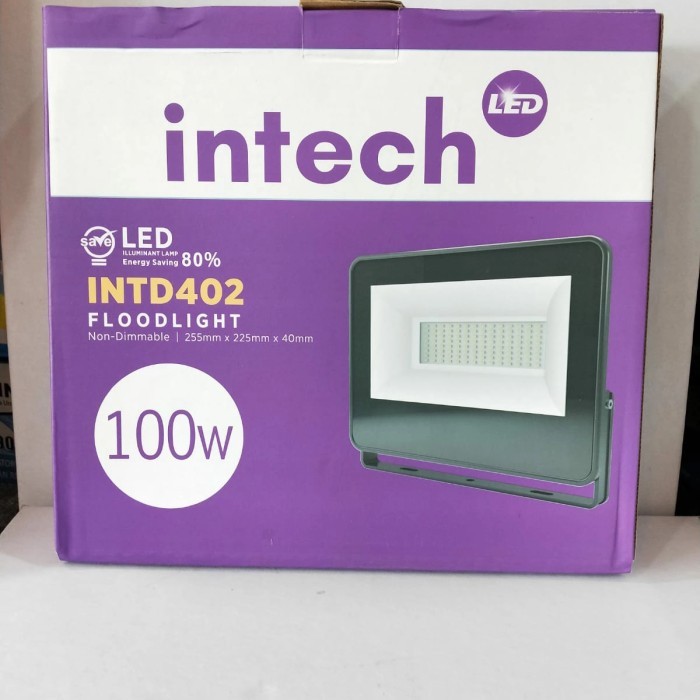 lampu tembak LED 100 watt intech INTD402/lampu sorot 100 watt putih