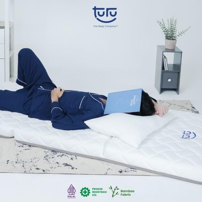 Kasur Lipat Lantai Trifold Premium TURU Wave Rebounded uk. 10x90x200
