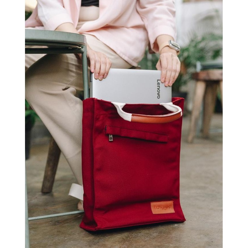 Tas Rangsel Wanita 3 IN 1 Bahan Canvas Anti Air Kinan Bag by Lavvon