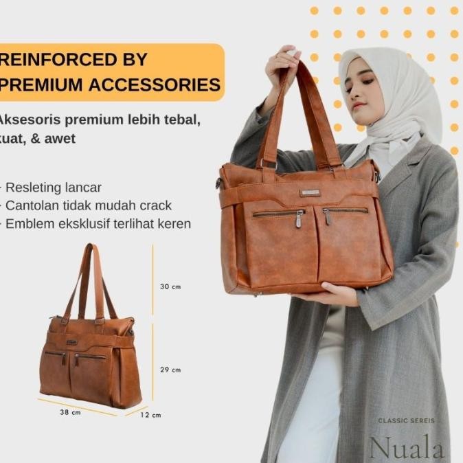 Nuala Bag by MANJUA. Tas Kerja muat Laptop 14 inch.