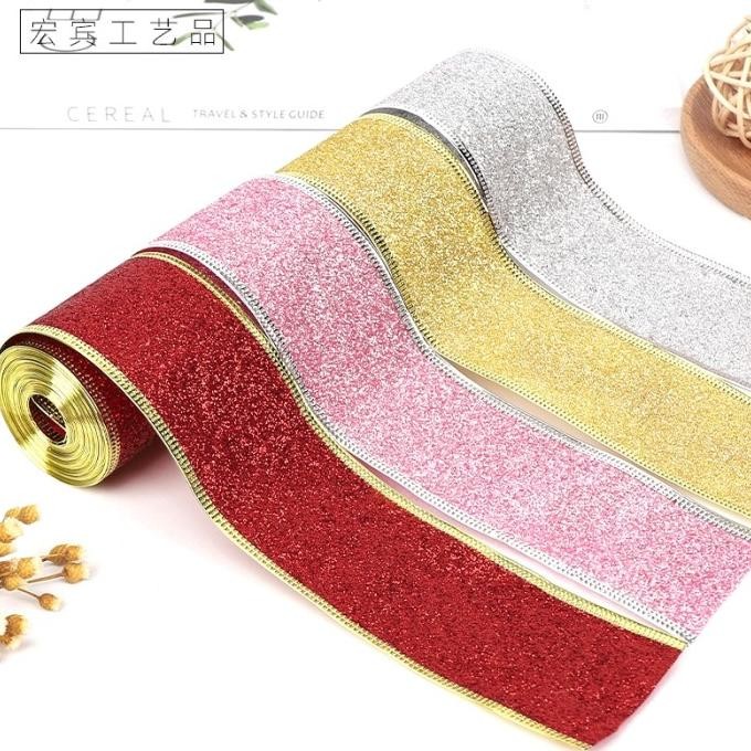 

CR - Pita Kawat Natal 6cm Emas Merah Silver Hiasan Natal Dekorasi Parcel TERLARIS