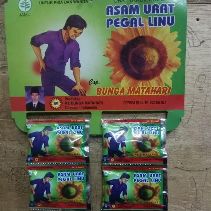 

Terlaris Jamu Asam Urat Pegal Linu Cap Bunga Matahari 20 Sachet @ 2 Kapsul Terlaris