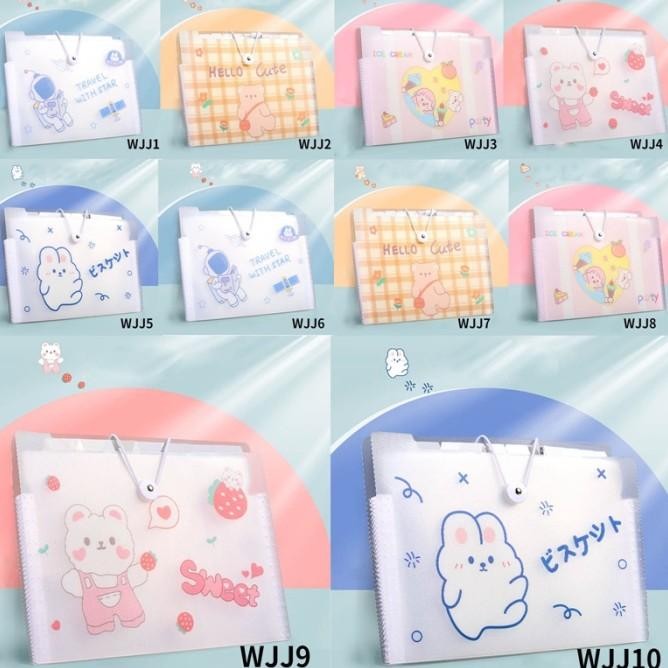 

YYEDQ 8PCS / SET TAS FOLDER ORGANIZER DOKUMEN UKURAN A4 RINGAN