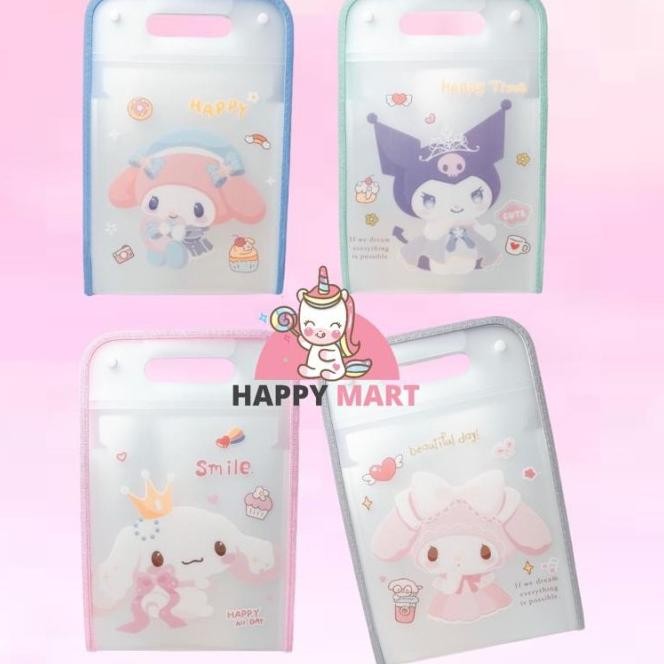 

MAP TAS DOKUMEN / ORGANIZER FILE BAG SANRIO KUROMI / MELODY /