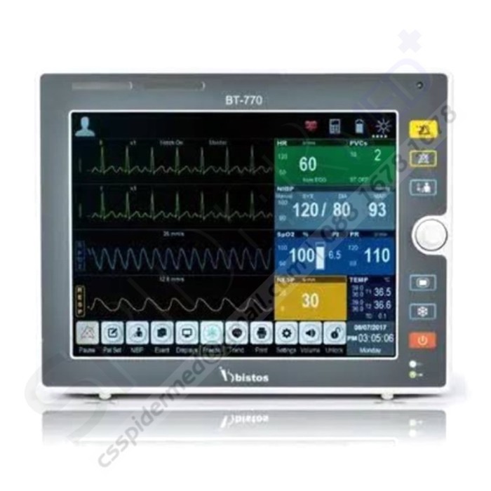 Bistos BT 770 Patient Monitor ECG BT770 Pasien Ambulance Pacemaker EKG