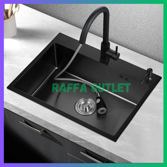 Termurah Kitchen Sink Black 6045/Kitchen Sink 6045 Hitam/Kitchen Sink