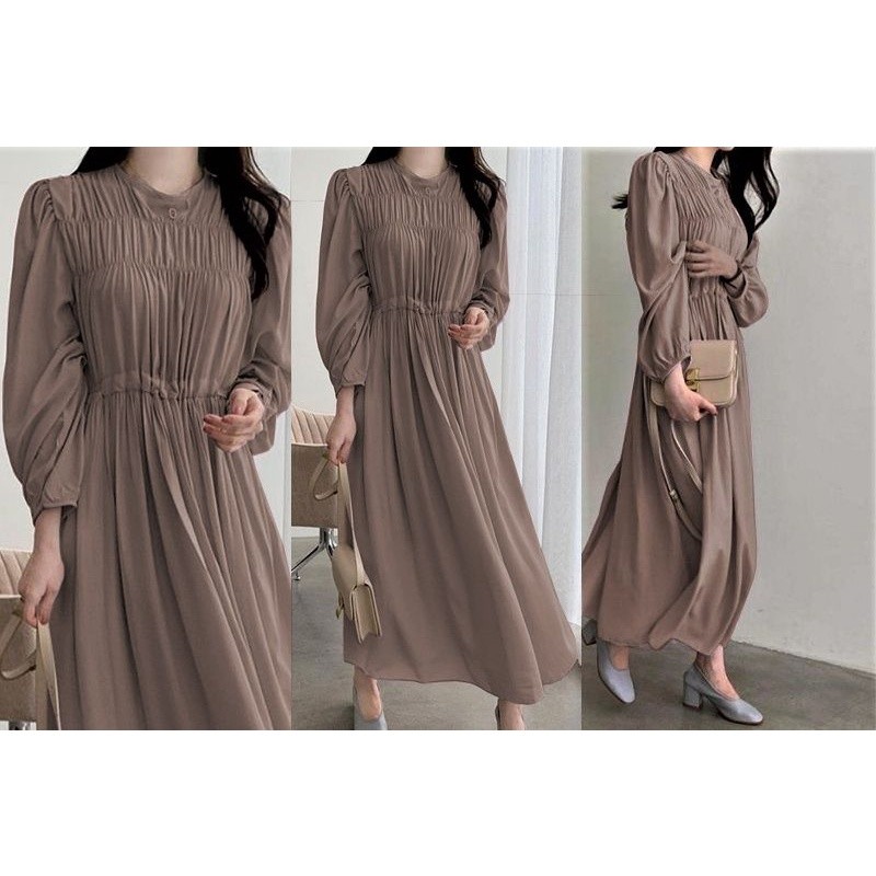 Dress Natal Wanita Pakaian Midi Dreas Gereja Baju Natall Cewek Dresh Gsun Minidress Rok Korean Style