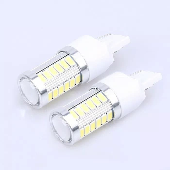 Lampu Led T20 Mundur / Sein / Rem DRL W5W 5630 33 SMD + Lensa