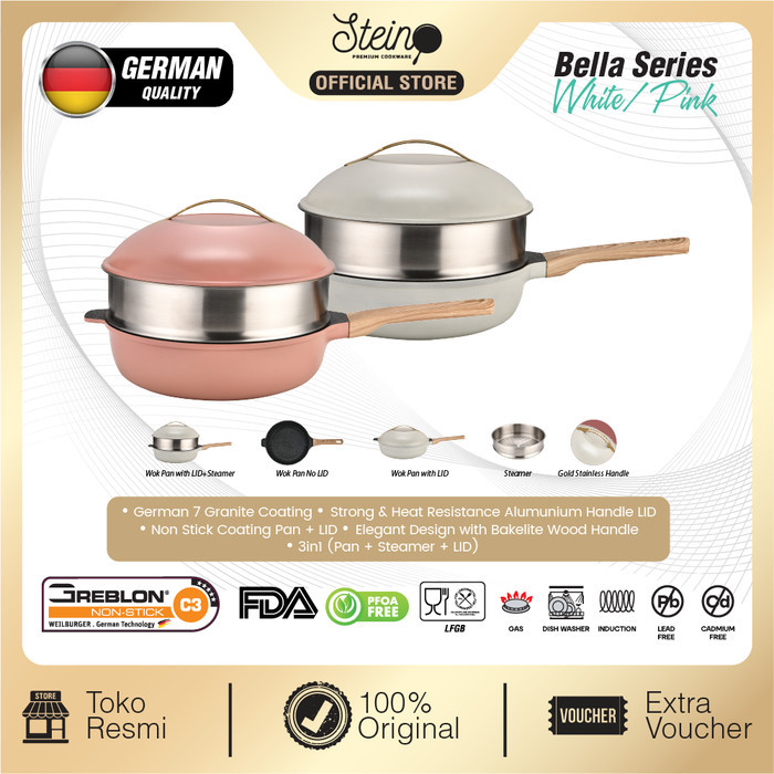 STEIN Bella series Kukusan panci Granite Coating Greblon German