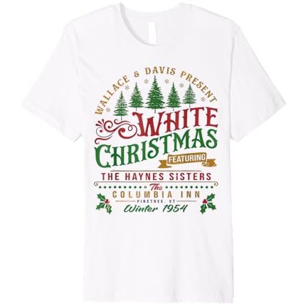 Kaos Premium White Christmas Wallace And Davis Haynes Sister |m2HYn1tC|