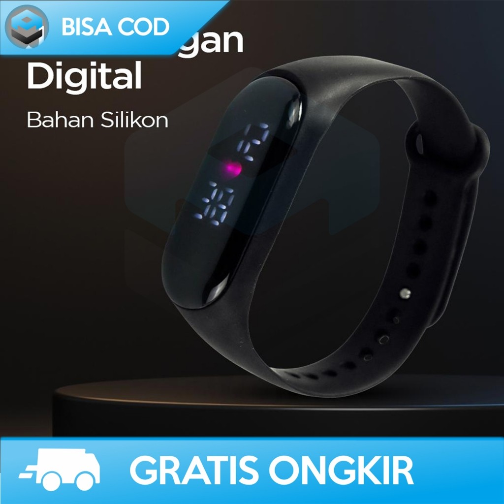 JAM TANGAN KECIL DIGITAL LED PRIA WANITA BAHAN SILIKON WATERPROOF