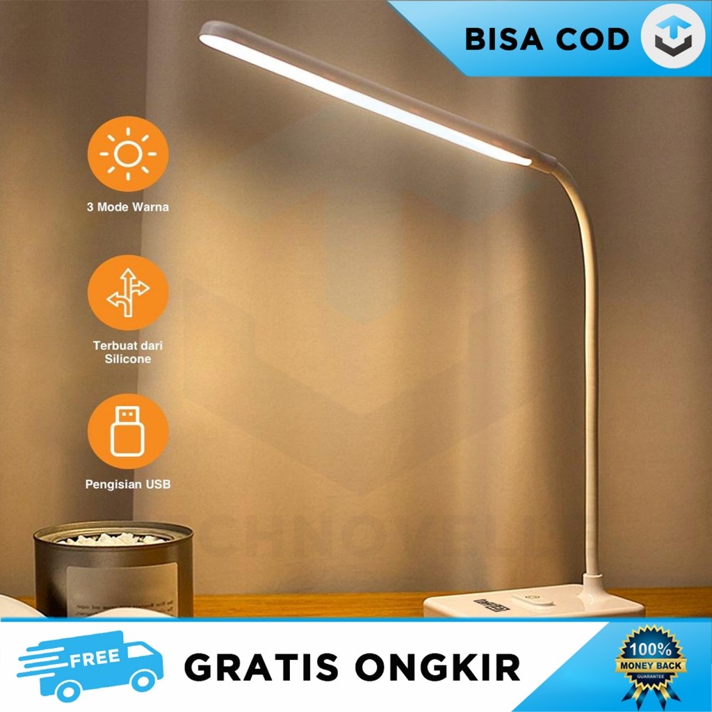 LAMPU BELAJAR LAMPU MEJA CASAN TAHAN LAMA 24 JAM LED RECHARGEABLE