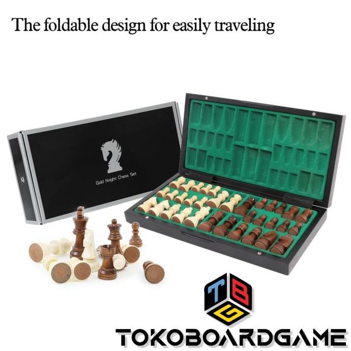 

Ebony Wood Magnetic Chess Set - Papan Catur Magnet