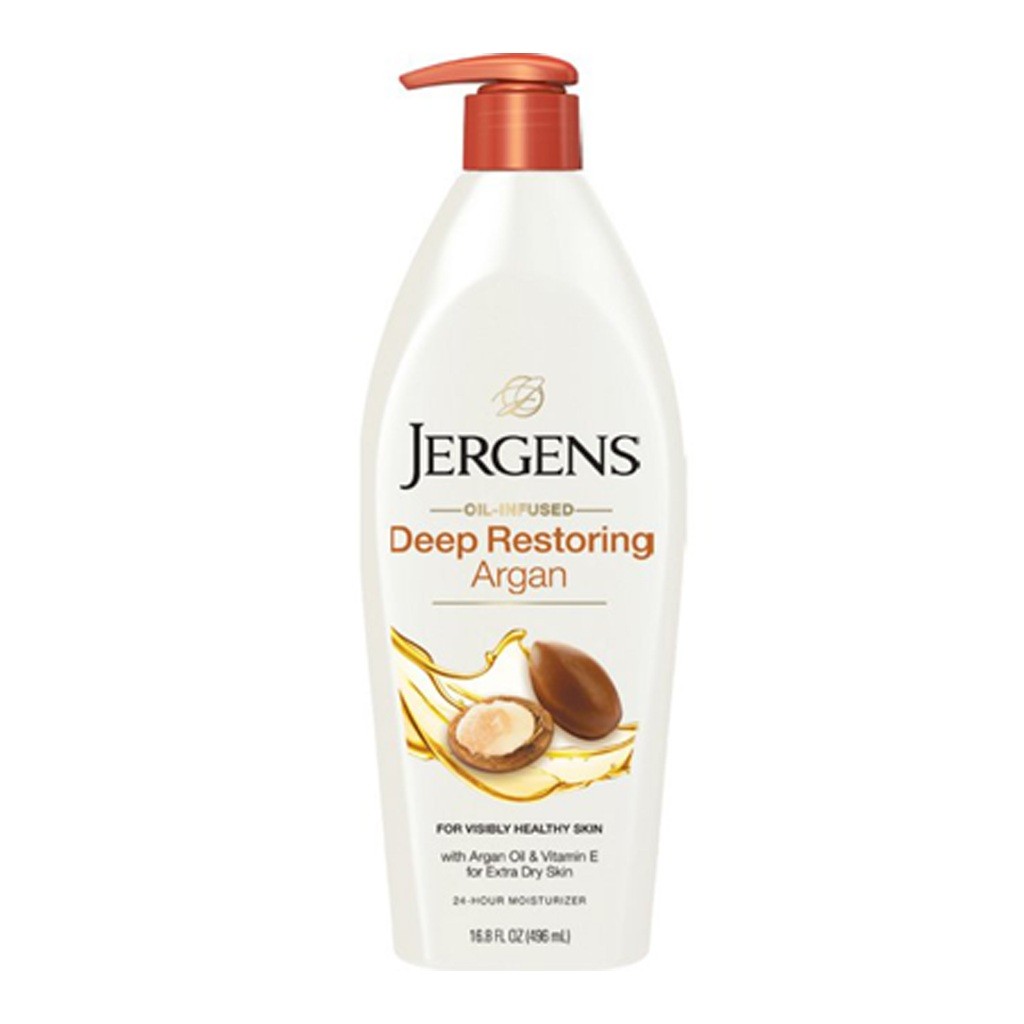 JERGENS OIL INFUSED DEEP RESTORING ARGAN 496ML / PERAWATAN TUBUH