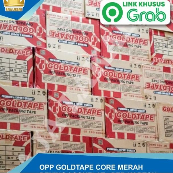 

Lakban Goldtape / Plakban Goldtape Opp Core Merah 90 Yard - Per Dus